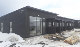 5 apartment row house completed in Iceland